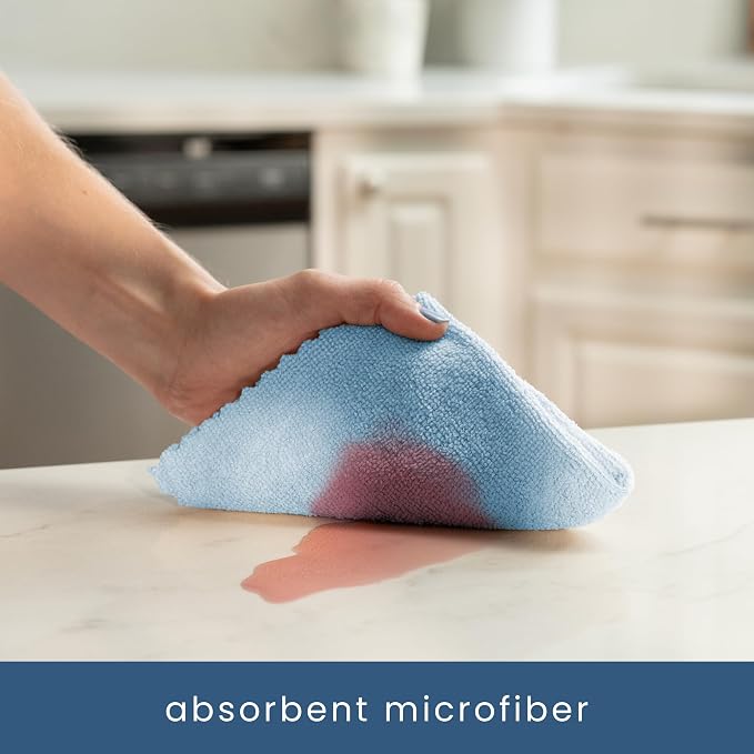 S&T INC. Microfiber Cleaning Cloth, 50 Pack, 11.8" x 11.8", Edgeless Cleaning - Image 3