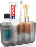 GFWARE Clear Acrylic Toothbrush Holder, 5 Slots Bathroom Storage Organizer | by GFWARE