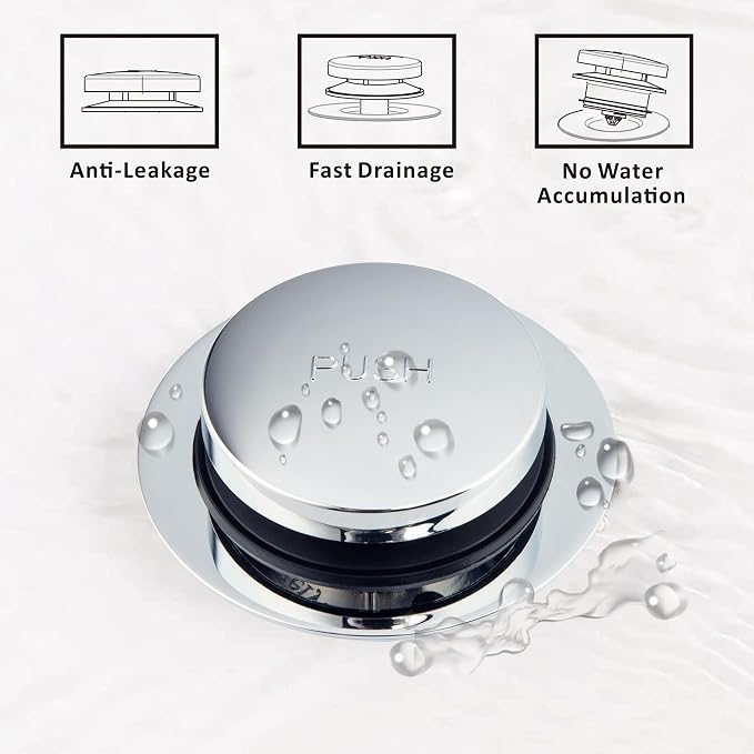 Universal Tip Toe Bath Drain Stopper and Cover, Bathtub Drain Stopper, Replaces - Image 4