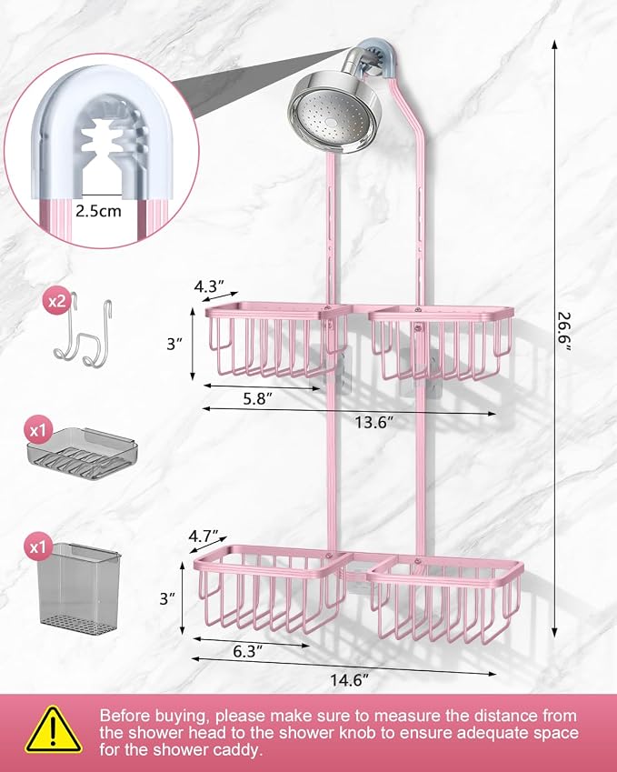 Adjustable Shower Caddy Hanging - Image 2