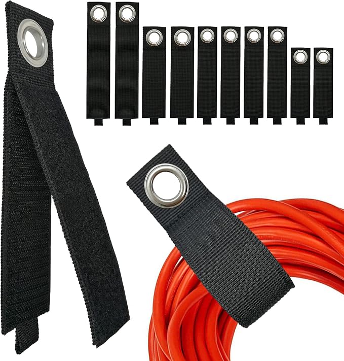 ZTSXLLIM Extension Cord Organizer, Heavy Duty Storage Straps 10 Pack | Assorted - Image 2