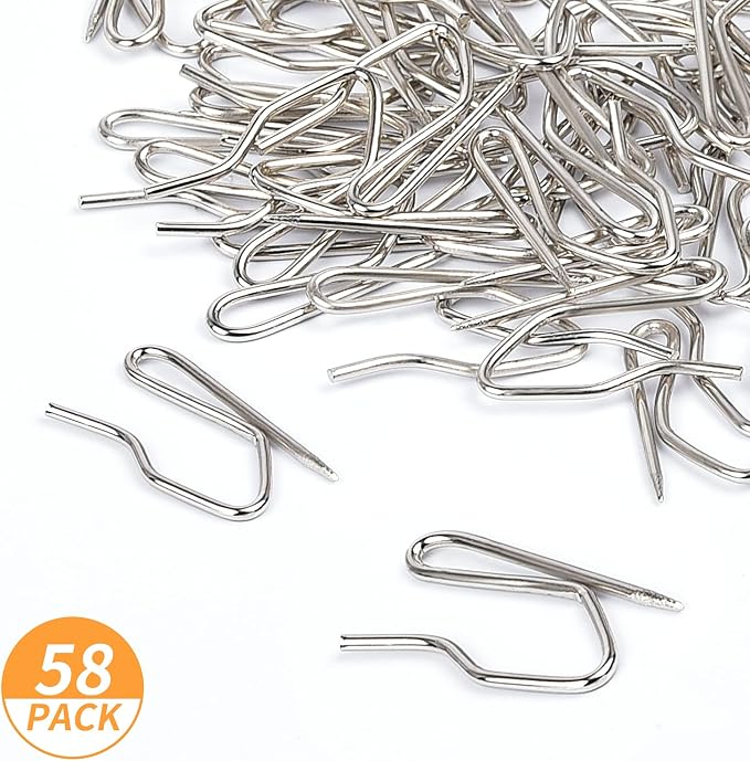 Sopito 58Pcs Curtain Hooks for Door Window Shower Curtain, Durable Metal - Image 7