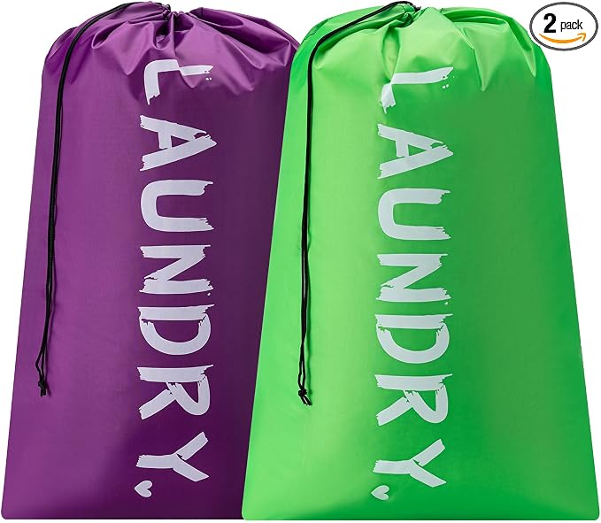 2 Pack Travel Laundry Bag, Extra Large Dirty Clothes Organizer by Unknown
