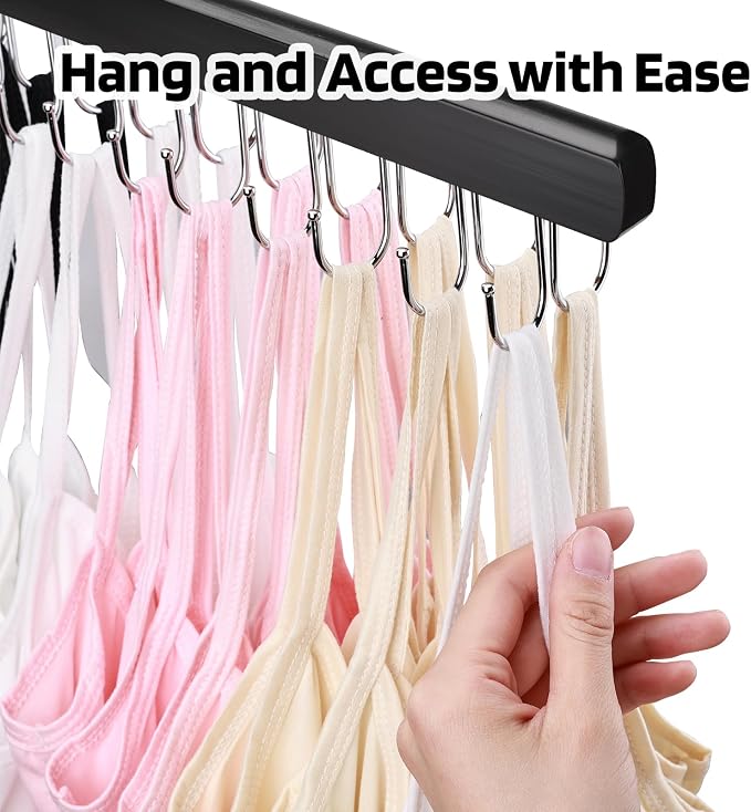 NECAMOCU 2 Pack Bra Hanger for Closet Organizer, Premium Tank Top Hangers | - Image 5