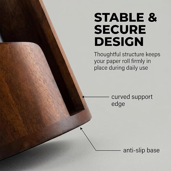 Wooden Paper Towel Holder, for Jumbo Rolls - Image 4