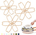 iPROTECT - Stack Expert | Multi-Purpose BPA-Free Silicone Pans & Pots Protector. Set of 3. Trivets for All Cookware Sizes, Protects Coating & Scratches, Dishwasher Safe (Mocha Nude, S&L)