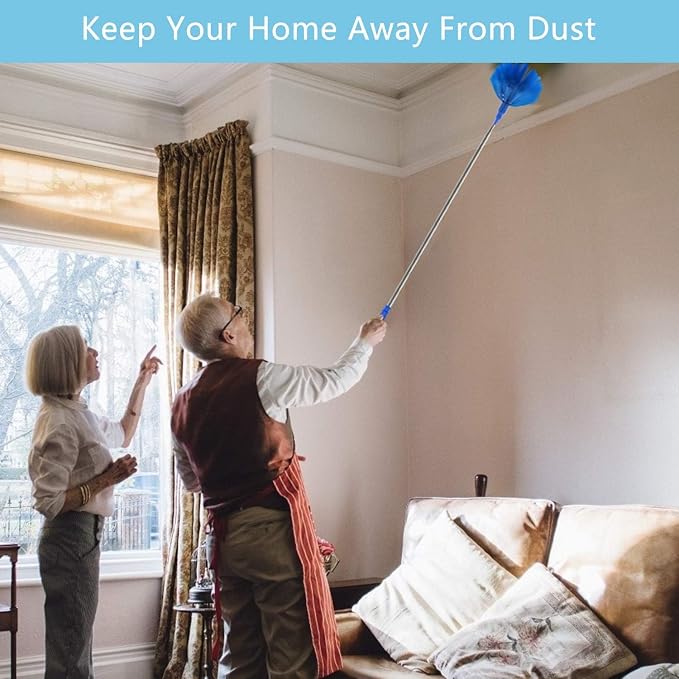 Buysenton Cobweb Duster with Extension Pole, Washable Cleaning Duster Kit with - Image 6