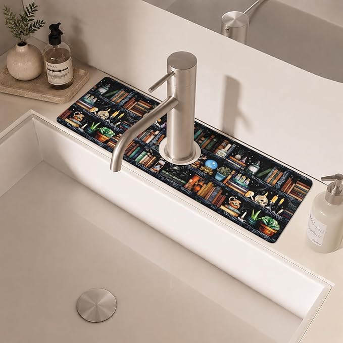 Halloween Kitchen Sink Splash Guard Faucet Mat, Farmhouse Sink Splash Guard - Image 6