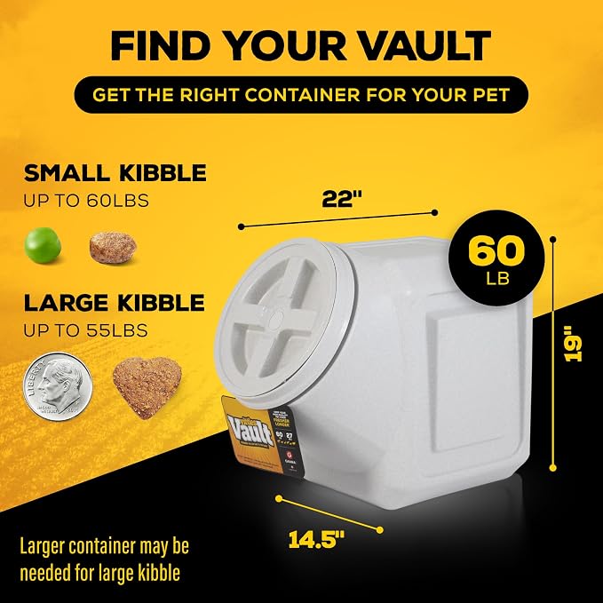 Vittles Vault Airtight Stackable Pet Food Storage Container Up to 60lbs | - Image 2