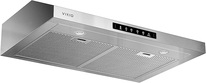 Range Hood 30 Inch Under Cabinet, 900CFM Stainless Steel Kitchen Stove Vent Hood, Touch/Gesture Control, 3 Speed Exhaust Fan, LED Lights, Reusable 5-Layer Aluminum Filters