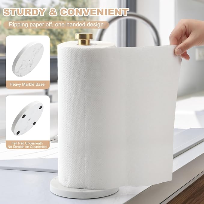 Standing Paper Towel Holder, Kitchen Paper Towel Roll Holder- - Image 6