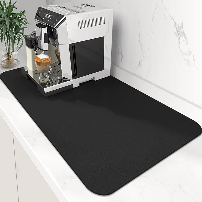 Coffee Mat Super Absorbent Dish Drying Mat Coffee Bar Mat 17"x 30" by WiseLife