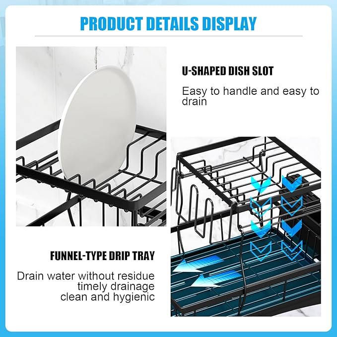 7 code 2-Tier Large Dish Drying Rack - Image 4