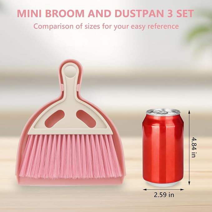 3 Pcs Mini Broom and Dustpan Set Small Hand Broom - Image 4