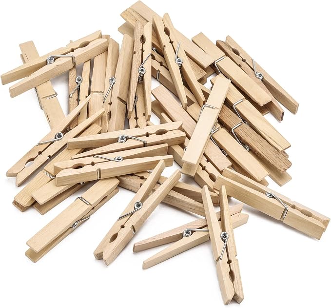 100pcs Clothes Pins Wood - Image 7