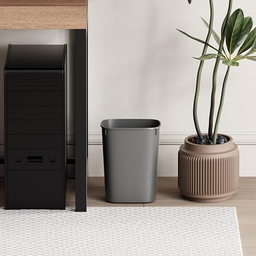CEROELDA Small Bathroom Trash Can, 2.6 Gallon Slim Mini Garbage Can Small Trash - Image 4