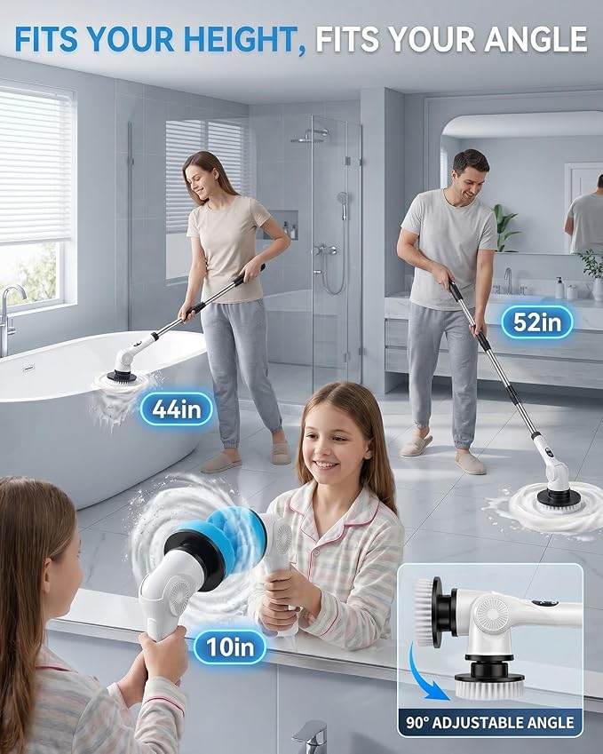 Electric Spin Scrubber, 3-Speed Shower Scrubber - Image 4