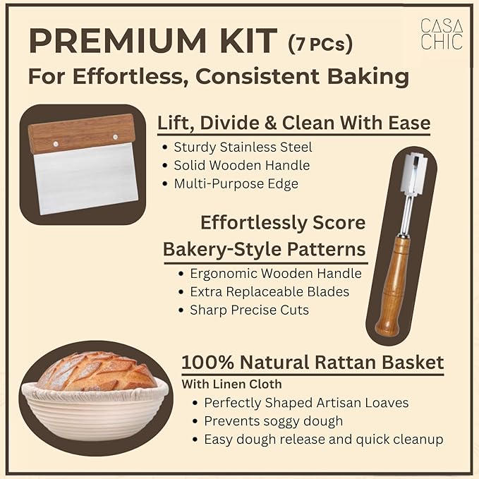 Bread Proofing Box - Folding Dough Proofer - Foldable Sourdough Warmer - 70-158°F Temp and 48H Timer Controller - Bread Making Kit with Dough Warming Box, Banneton Basket, Lame, Scraper, Metal Rack