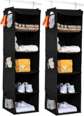 2 Pack Hanging Closet Organizer, 5 Shelves Hanging Storage by BrilliantJo