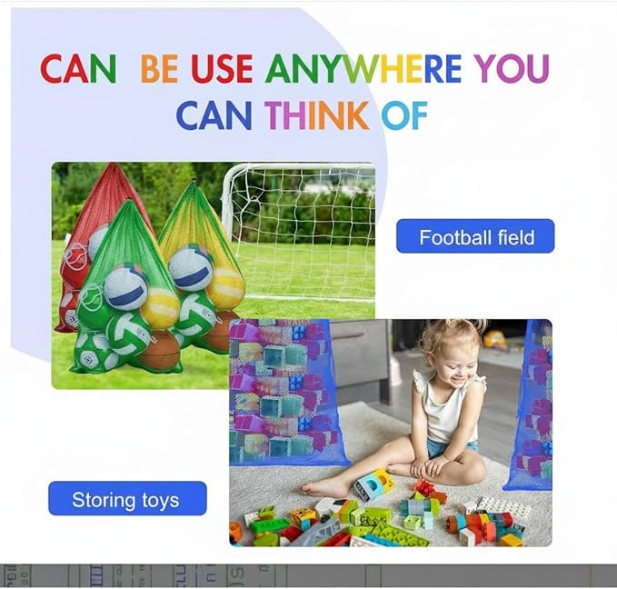 Berlune 12 Pcs 32 x 24 in Large Laundry Bag Colorful Extra Large Mesh Laundry - Image 6