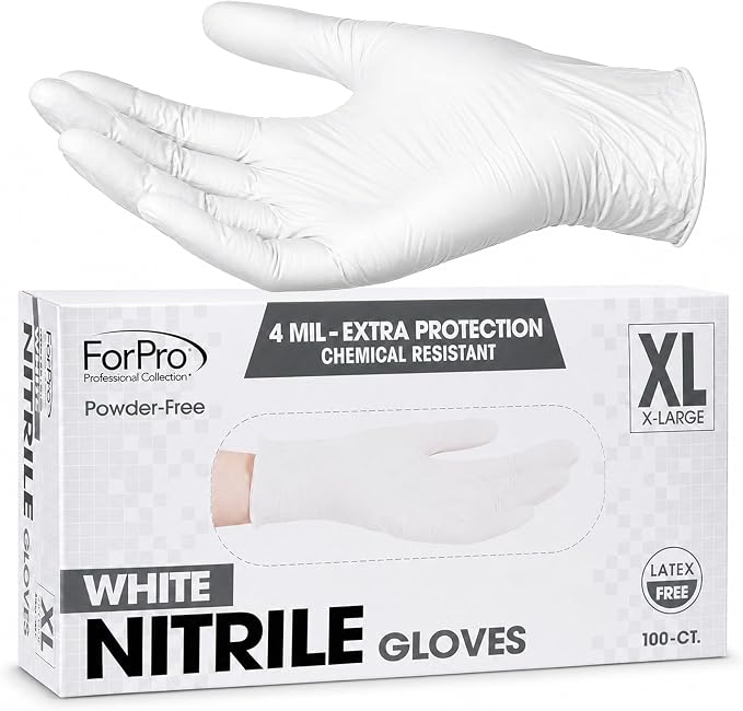 ForPro Disposable Nitrile Gloves, Chemical Resistant, Powder-Free, Latex-Free by ForProProfessionalCollection