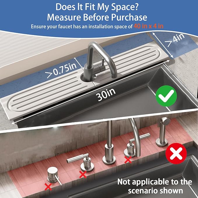 Fast Drying Kitchen Sink Splash Guard, Durable Stone Kitchen Faucet Mat - Image 2
