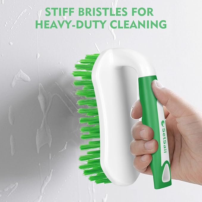 SetSail Scrub Brush, Stiff Bristle Cleaning Scrubber, 4 Pack | Durable Bristles - Image 7