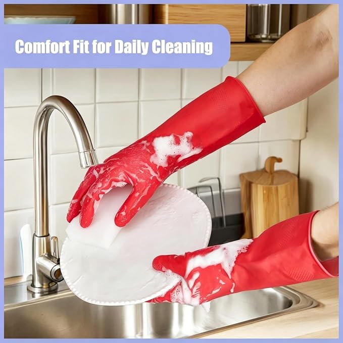 Rubber Kitchen Dishwashing Gloves - Image 4