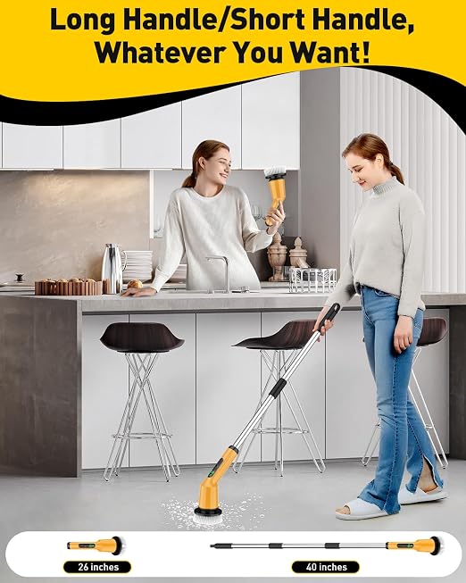 Electric Spin Scrubber for Bathroom, Shower Scrubber - Image 5