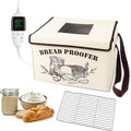 Folding Bread Proofing Box with Temp Control 50-113℉ & 12H Timer Dough Proofer with Metal Rack Proofing Box for Sourdough, Yogurt, Kombucha, Bread Baking, Pizza, Precise Control