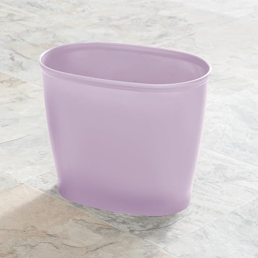 iDesign Slim Plastic Bathroom Trash Can, - Image 4