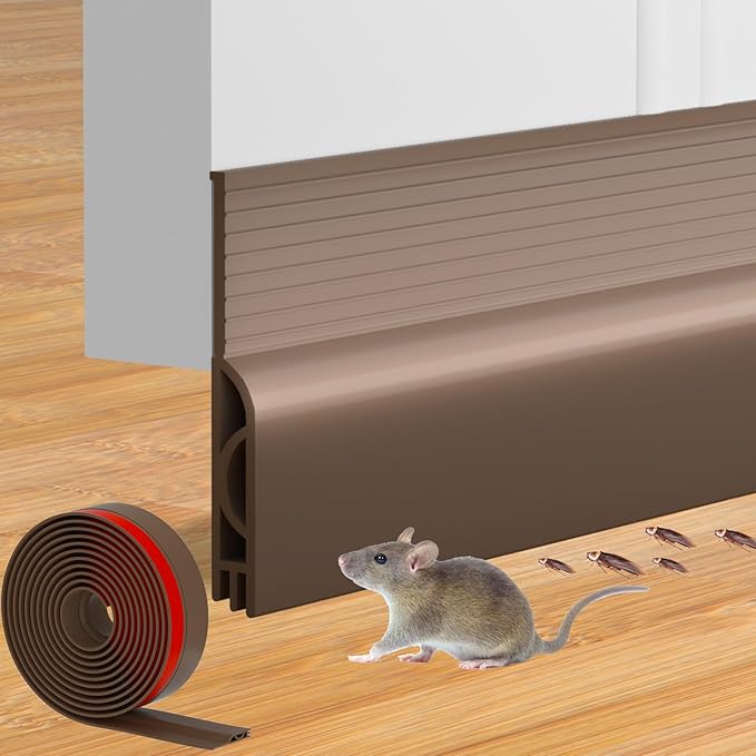 Door Draft Stopper for Bottom of Door, Adjustable Weather Stripping Door Seal by Ormein