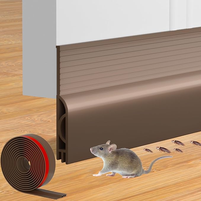 Door Draft Stopper for Bottom of Door, Adjustable Weather Stripping Door Seal by Ormein