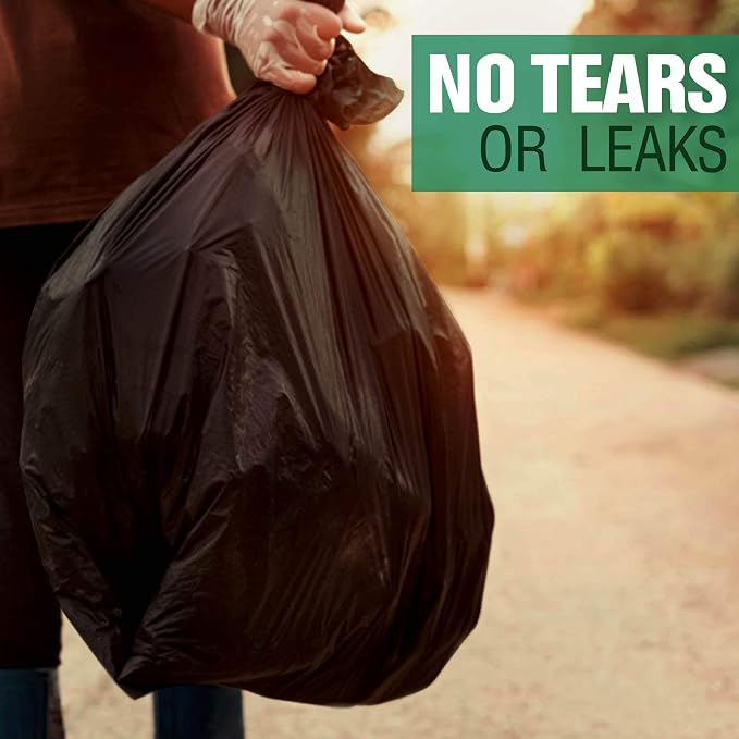 Tasker Contractor Garbage Bags, 150 ct, 55-60 Gal, 3 Mil Black | 150 Count Bulk - Image 7