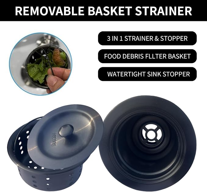 Sink Strainer Kitchen Sink Drain Assembly Kit 3-1/2 Inch - Image 4
