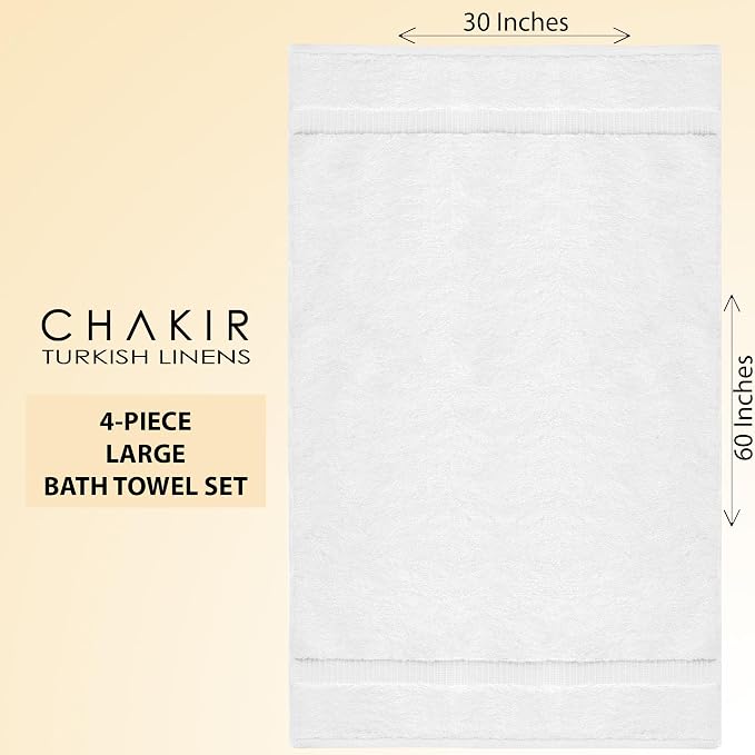 Chakir Turkish Linens 100% Cotton 2-Pack Bath Towels 30x60, | Premium Cotton - Image 5