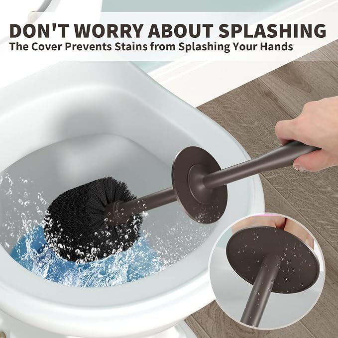 Toilet Brush and Holder 2 Pack, Toilet Bowl Brush - Image 3
