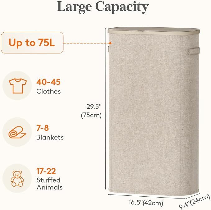 Lifewit Slim Laundry Basket - Image 3