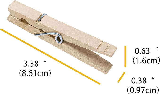 Whitmor Wooden Clothespins, 100 Pack Heavy Duty Natural Hardwood Clothes Pins - Image 4