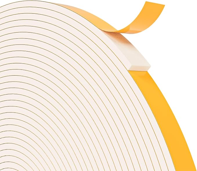 66FT EVA Foam Weather Stripping Door Seal, Self-Adhesive Weatherstrip Tape by Bantie