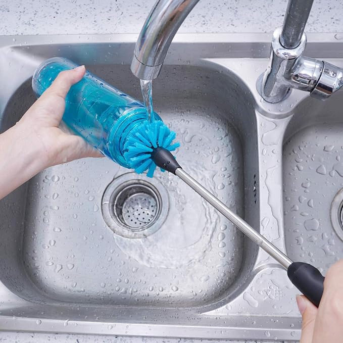 MOSOLAN Stainless Steel Water Bottle Cleaning Scrubbing Brush, 15 in | 2 Pack - Image 8