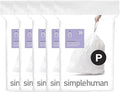 simplehuman Code P 100 Count Custom Fit Liners, Drawstring Kitchen Trash Bags by Unknown