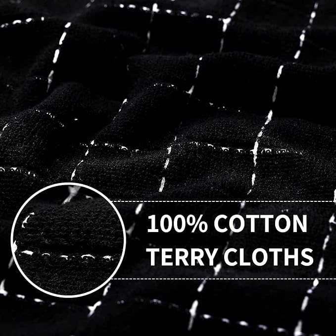 Homaxy 100% Cotton Terry Kitchen Towels, 6 Pack - Image 2