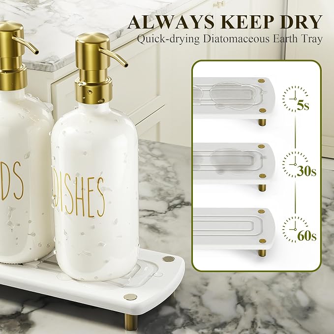 Cisily Kitchen Soap Dispenser Set Comes - Image 2