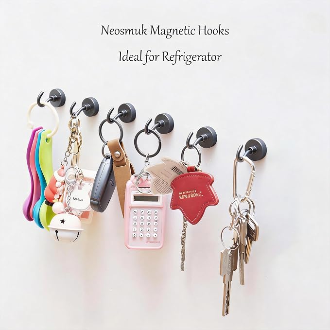 Neosmuk Magnetic Hooks, 40lb Heavy Duty, 10 Pack - Image 3