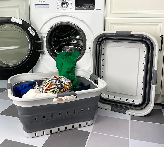 SAMMART 42L Collapsible Plastic Laundry Basket - Image 3