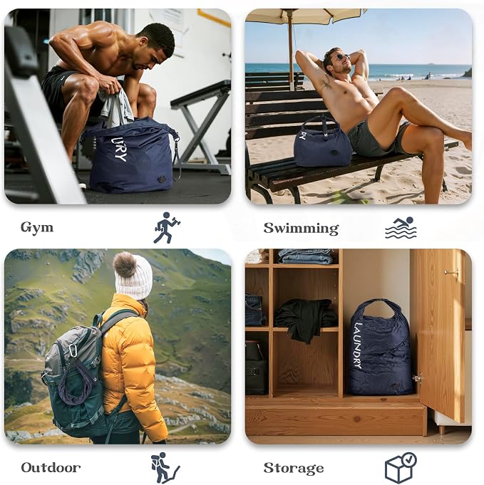 Travel Laundry Bag, Vacuum Compression Dirty Clothes Travel Bag - Image 7
