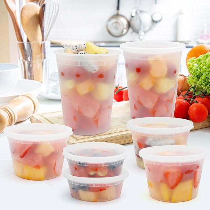 WGCC Deli Containers with Lids 48 Sets- Disposable Soup Containers 8oz - Image 5