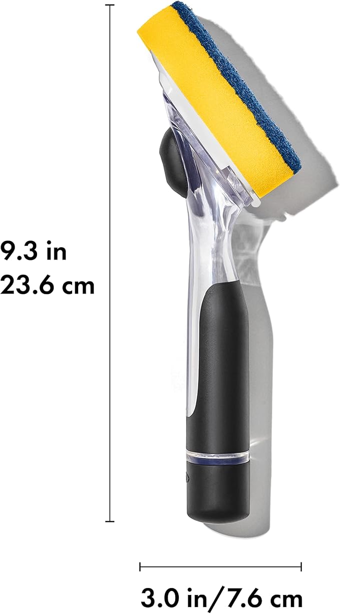 OXO Good Grips Soap Dispensing Dish Scrub​ | Push Button - Image 2