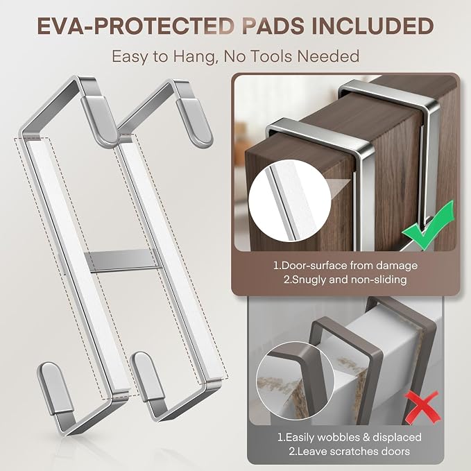 FYY Over The Door Hooks, Heavy Duty No Drill Wall Hooks - Image 3